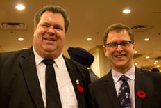 Rick Valouche, BCREA President, with Adrian Dix, BC Leader of the Opposition.